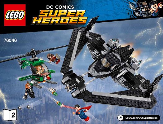 Bauanleitungen LEGO - DC Comics Super Heroes - 76046 - Helden der Gerechtigkeit: Duell in der Luft: Page 1