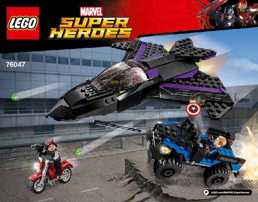 Bauanleitungen LEGO - Marvel Super Heroes - 76047 - Jagd auf Black Panther: Page 1