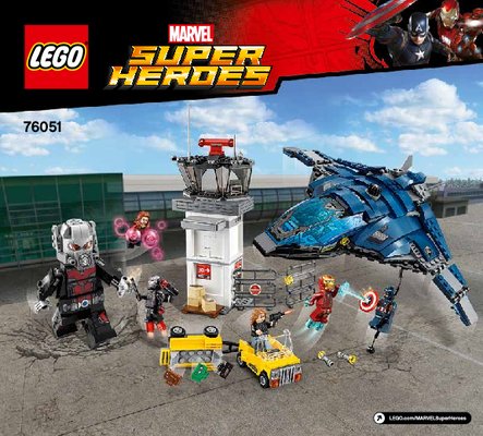 Bauanleitungen LEGO - Marvel Super Heroes - 76051 - Superhelden-Einsatz am Flughafen: Page 1