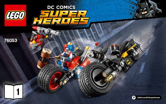 Bauanleitungen LEGO - DC Comics Super Heroes - 76053 - Batman™: Batcycle-Verfolgungsjagd in Gotham City: Page 1