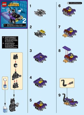 Bauanleitungen LEGO - DC Comics Super Heroes - 76061 - Mighty Micros: Batman™ vs. Catwoman™: Page 1