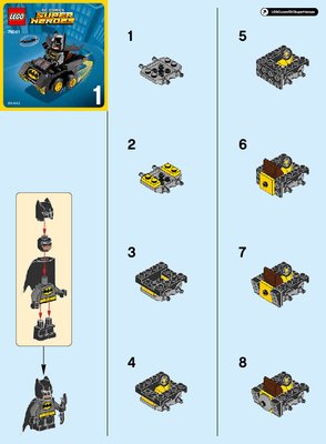 Bauanleitungen LEGO - DC Comics Super Heroes - 76061 - Mighty Micros: Batman™ vs. Catwoman™: Page 1