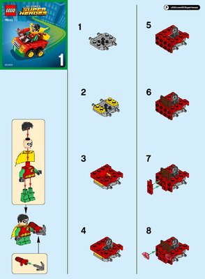 Bauanleitungen LEGO - DC Comics Super Heroes - 76062 - Mighty Micros: Robin™ vs. Bane™: Page 1