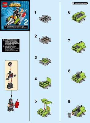 Bauanleitungen LEGO - DC Comics Super Heroes - 76062 - Mighty Micros: Robin™ vs. Bane™: Page 1