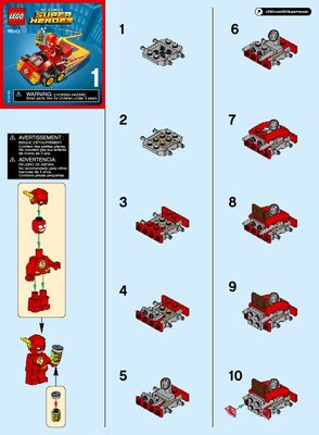 Bauanleitungen LEGO - DC Comics Super Heroes - 76063 - Mighty Micros: The Flash™ vs. Captain Cold™: Page 1