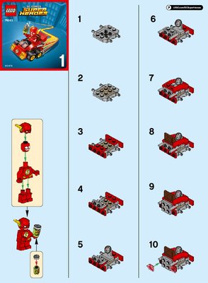 Bauanleitungen LEGO - DC Comics Super Heroes - 76063 - Mighty Micros: The Flash™ vs. Captain Cold™: Page 1