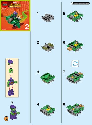 Bauanleitungen LEGO - Marvel Super Heroes - 76064 - Mighty Micros: Spider-Man vs. Green Goblin: Page 1