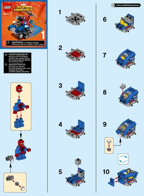 Bauanleitungen LEGO - Marvel Super Heroes - 76064 - Mighty Micros: Spider-Man vs. Green Goblin: Page 1