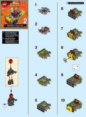 Bauanleitungen LEGO - Marvel Super Heroes - 76065 - Mighty Micros: Captain America vs. Red Skull: Page 1