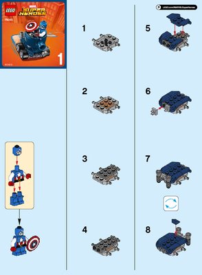 Bauanleitungen LEGO - Marvel Super Heroes - 76065 - Mighty Micros: Captain America vs. Red Skull: Page 1