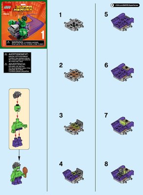 Bauanleitungen LEGO - Marvel Super Heroes - 76066 - Mighty Micros: Hulk vs. Ultron: Page 1