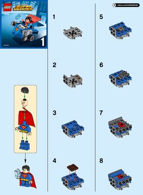 Bauanleitungen LEGO - DC Comics Super Heroes - 76068 - Mighty Micros: Superman™ vs. Bizarro™: Page 1