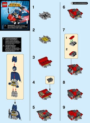 Bauanleitungen LEGO - DC Comics Super Heroes - 76069 - Mighty Micros: Batman™ vs. Killer Moth™: Page 1