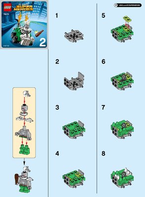 Bauanleitungen LEGO - DC Comics Super Heroes - 76070 - Mighty Micros: Wonder Woman™ vs. Doomsday™: Page 1