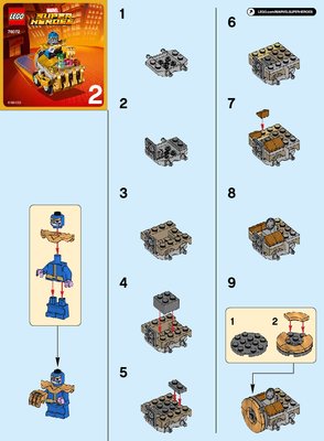 Bauanleitungen LEGO - Marvel Super Heroes - 76072 - Mighty Micros: Iron Man vs. Thanos: Page 1