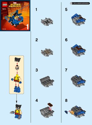 Bauanleitungen LEGO - Marvel Super Heroes - 76073 - Mighty Micros: Wolverine vs. Magneto: Page 1