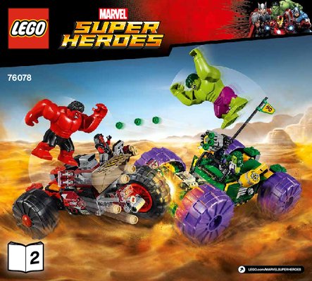 Bauanleitungen LEGO - Marvel Super Heroes - 76078 - Hulk gegen Red Hulk: Page 1