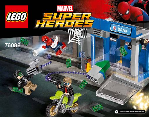 Bauanleitungen LEGO - Marvel Super Heroes - 76082 - Action am Geldautomaten: Page 1