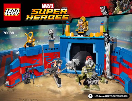 Bauanleitungen LEGO - Marvel Super Heroes - 76088 - Thor gegen Hulk – in der Arena: Page 1