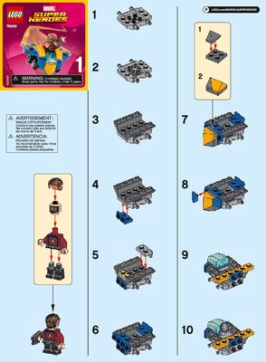 Bauanleitungen LEGO - 76090 - Mighty Micros: Star-Lord vs. Nebula: Page 1