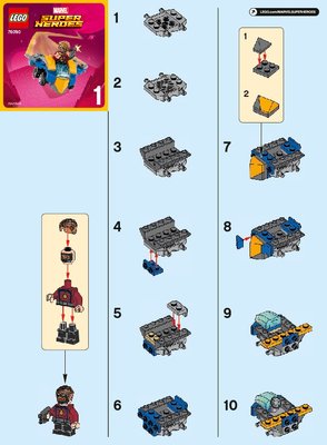 Bauanleitungen LEGO - 76090 - Mighty Micros: Star-Lord vs. Nebula: Page 1