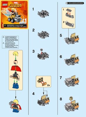 Bauanleitungen LEGO - 76091 - Mighty Micros: Thor vs. Loki: Page 1