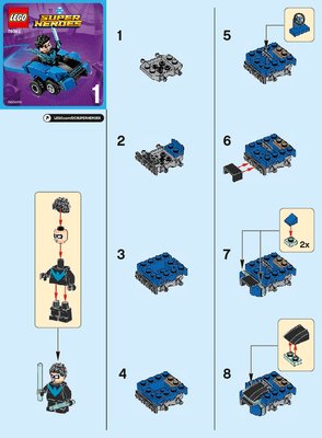 Bauanleitungen LEGO - 76093 - Mighty Micros: Nightwing™ vs. The Joker™: Page 1