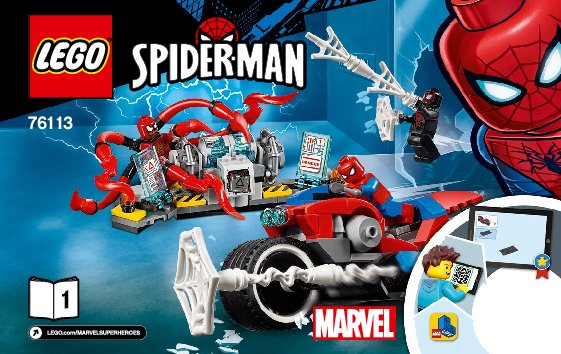 Bauanleitungen LEGO - 76113 - Spider-Man Bike Rescue: Page 1