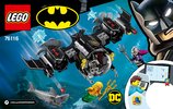 Bauanleitungen LEGO - 76116 - Batman™ Batsub and the Underwater Clash: Page 1