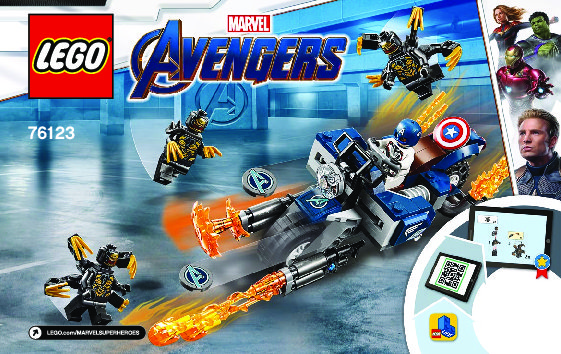 Bauanleitungen LEGO - 76123 - Captain America: Outriders Attack: Page 1