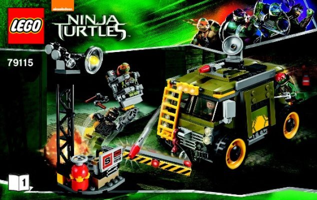 Bauanleitungen LEGO - Teenage Mutant Ninja Turtles - 79115 - Turtle Van: Page 1