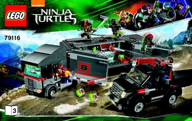 Bauanleitungen LEGO - Teenage Mutant Ninja Turtles - 79116 - Flucht mit dem Sattelzug: Page 1