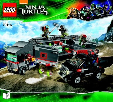 Bauanleitungen LEGO - Teenage Mutant Ninja Turtles - 79116 - Flucht mit dem Sattelzug: Page 1