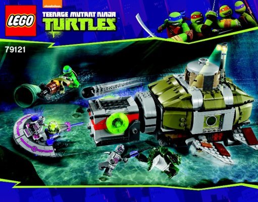 Bauanleitungen LEGO - Teenage Mutant Ninja Turtles - 79121 - Verfolgungsjagd im Turtle-U-Boot: Page 1